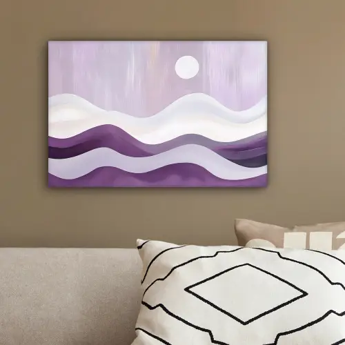 Golven - Heuvels - Abstract - Paars canvas 2cm klein -sfeer3