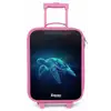 Lichtgevende schildpad in digitale oceaan Kinderkoffer - Roze klein -zz3dotto