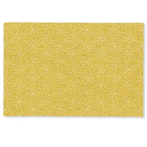Wit - Geel - Patroon - Geometrisch Deurmat klein 898 -zkaufland3d