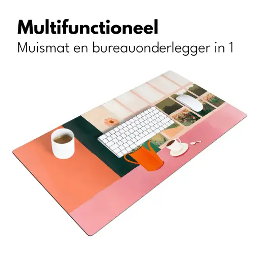 Bloemen - Koffie - Raam Muismat XXL klein -sfeer4