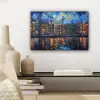 Grachten Amsterdam - Huizen - Stad - Kleurrijk canvas 2cm klein -sfeer6