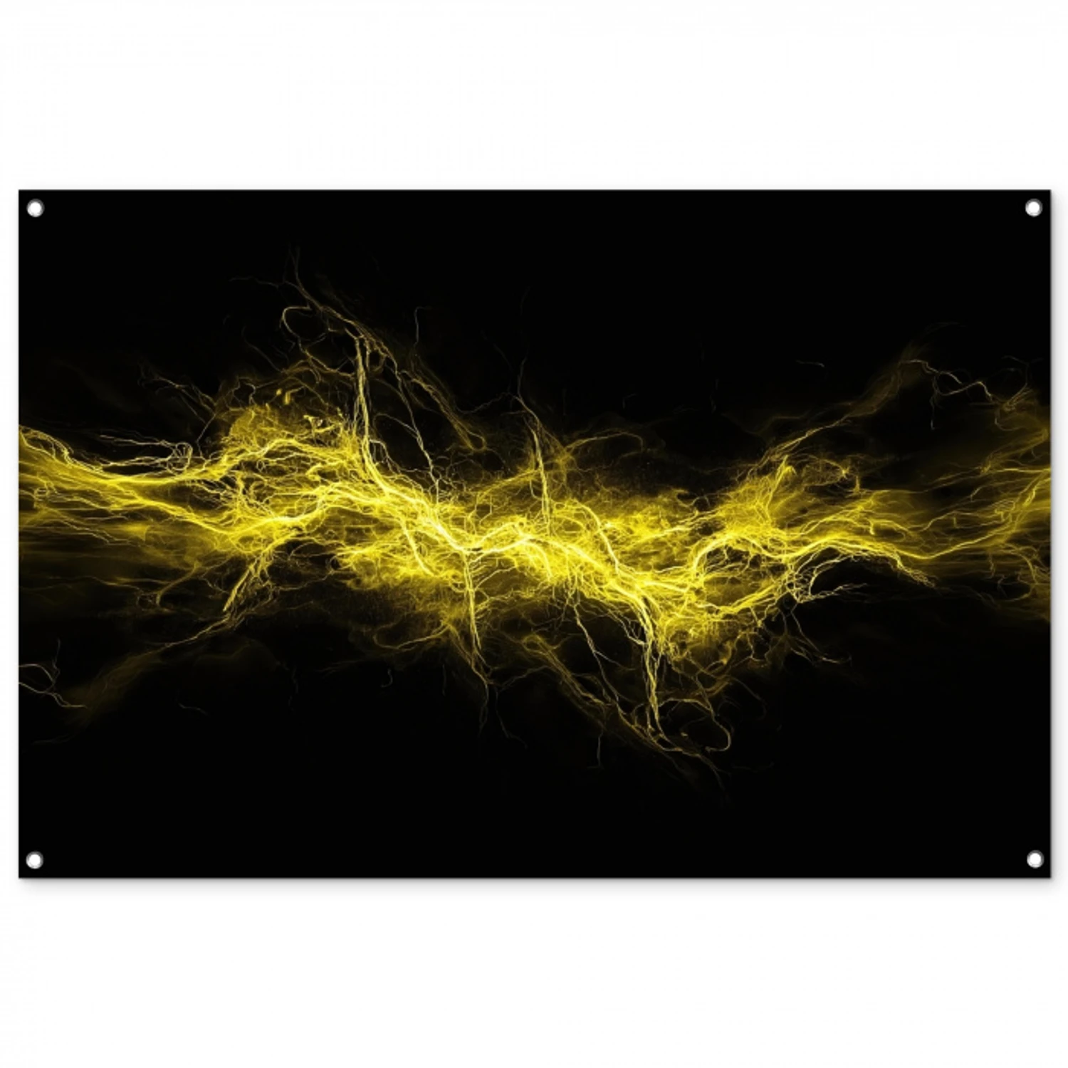 Gaming - Elektriciteit - Geel - Energie tuinposter los doek groot -3d