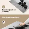 Paarden - Gras - Zwart - Wit Inductie beschemer met haakjes klein -ky-schoon-nl