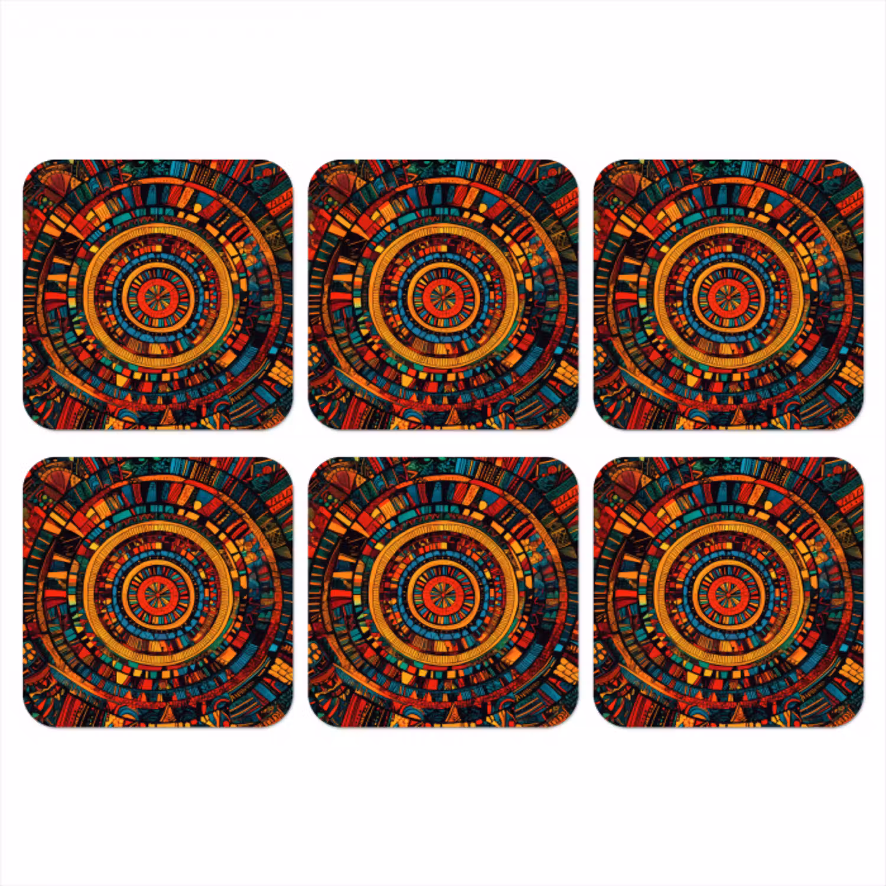 Mandala - Cirkels - Patronen onderzetter kurk middel -3d
