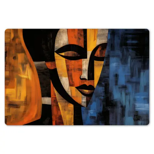 Abstract - Portret - Kleurvakken Placemat vinyl groot -zzsfeer1_Kitchenyeah-website