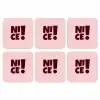 Nice - Uitroepteken - Roze onderzetter kurk middel -3d