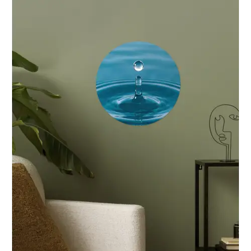 Waterdruppel - Water - Oppervlakte Wandcirkel behangsticker klein -sfeer2