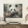 Panda - Dieren - Bloemen - Planten PET vilt klein -sfeer1