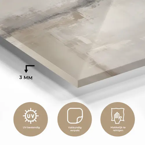 Moderne kunst - Abstract - Beige plexiglas 5mm klein -sfeer2