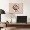 Margrieten - Boeket - Strikje - Roze PET vilt klein -sfeer5