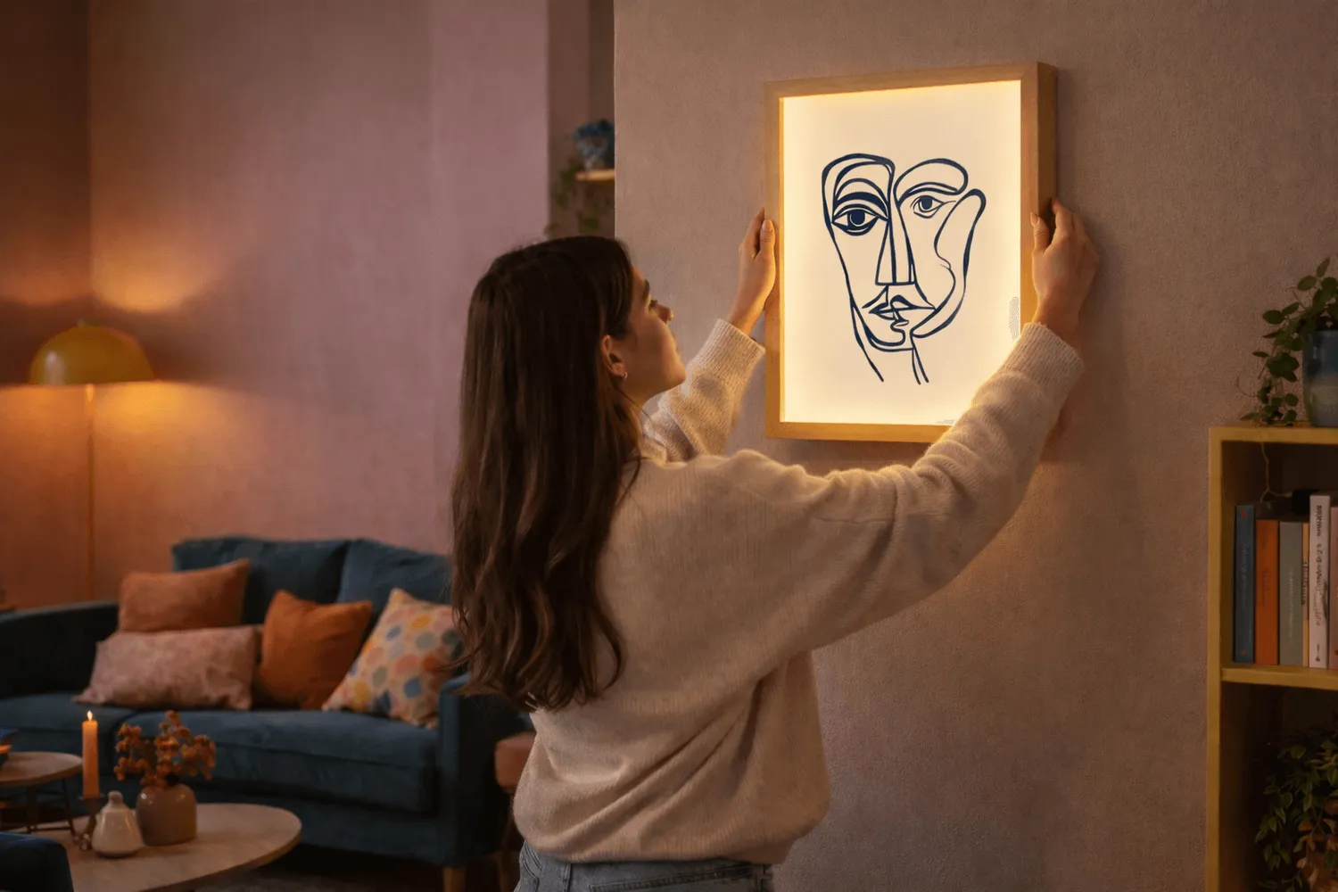 hoe hoog wandlamp meisje wandlamp aan muur hangen

