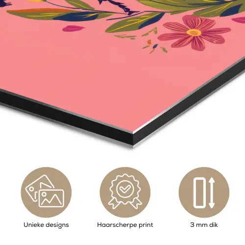 Paars - Kever - Stipjes - Bloemen aluminium wit klein -closeup_NL