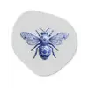 Bij - Modern - Delfts - Blauw Wandcirkel Organisch Aluminium middel -3d