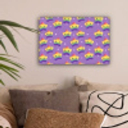 Sterren - Regenboog - Paars canvas 2cm klein 34 -sfeer1