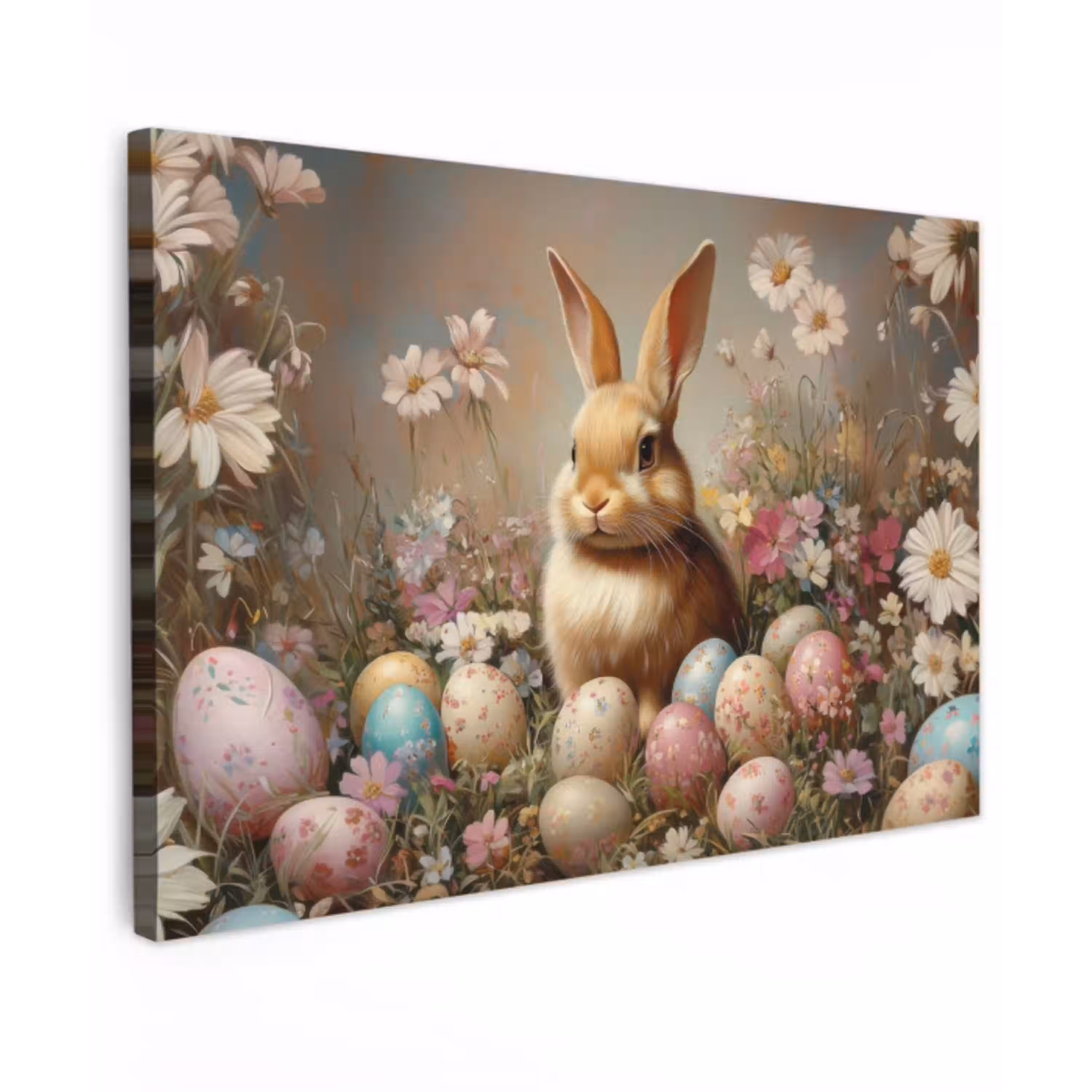 Paashaas - Lente - Paaseieren canvas 2cm klein -z3d