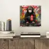 Aap - Graffiti - Dieren - Kunst - Flesje - Kleuren plexiglas 5mm klein -sfeer1