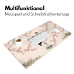 Aziatisch - Kraanvogel - Beige Muismat XXL klein -ysfeer4_duits