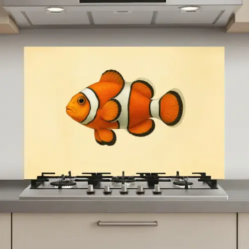 Vis - Oranje - Strepen keuken achterwand spatscherm klein -3d_website