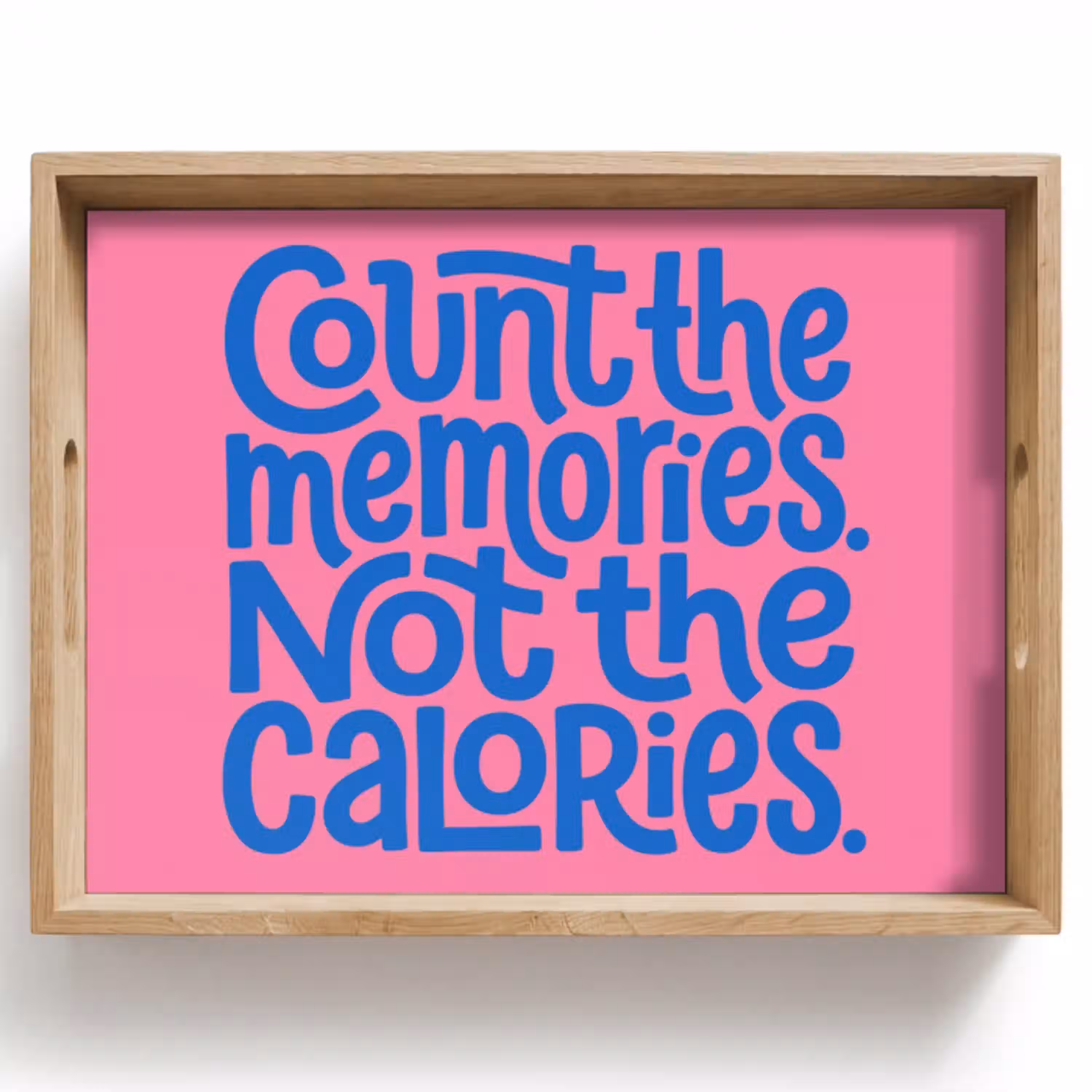 Memories - Roze - Blauw - Quote Dienblad Rechthoek middel -z3d_shopping