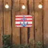 Anker - Verfspatten - Rood - Blauw tuinposter los doek klein -sfeer1