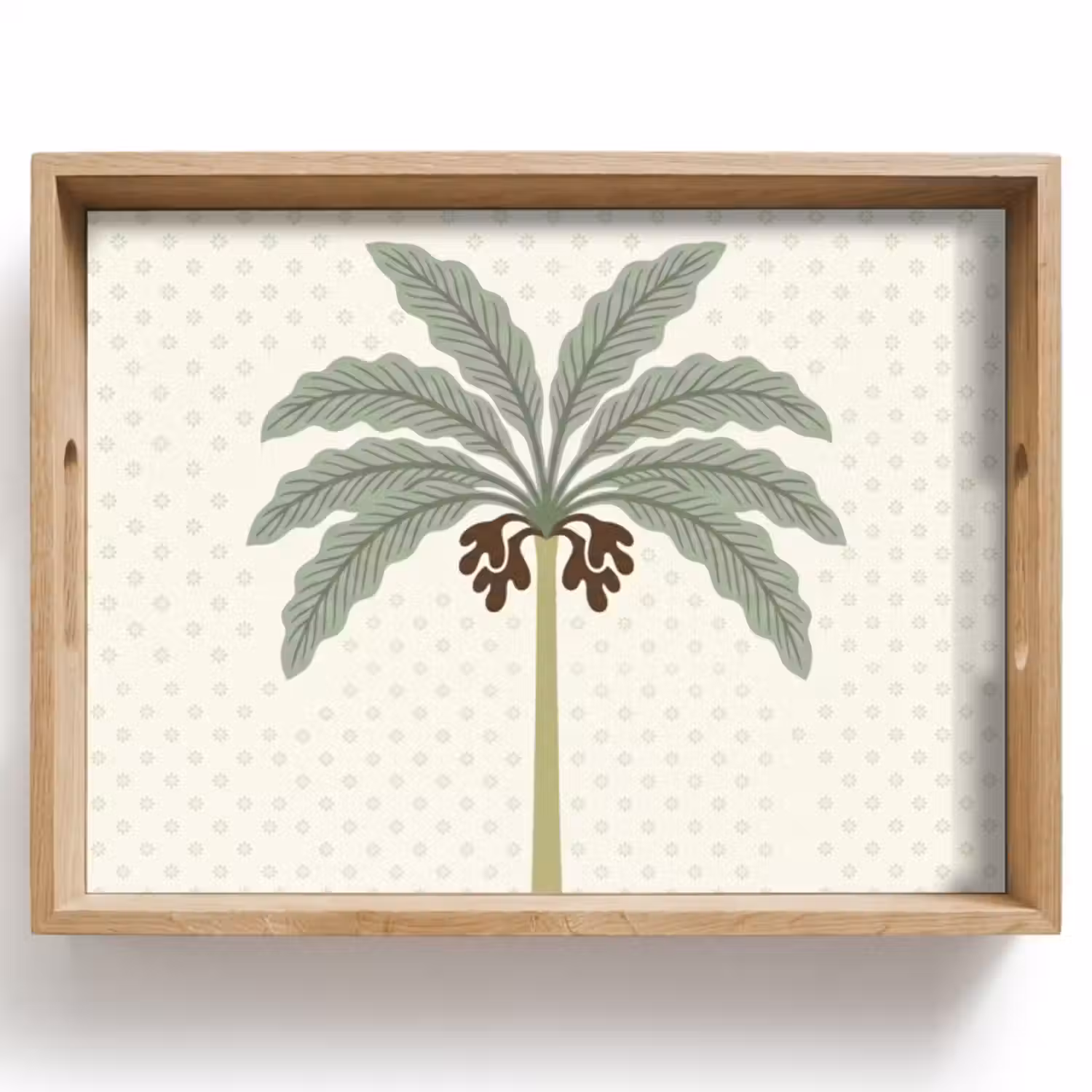 Dienblad - Boom - Bladeren - Groen - Decoratief - Beige