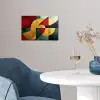 Abstract - Kerst - Goud - Rood - Groen poster papier klein -sfeer3