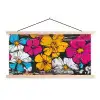 Street Art - Bloemen - Mix textielposter latten blank klein -3d