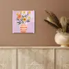 Vaas - Gestreept - Bloemen - Oranje plexiglas 5mm klein -sfeer5