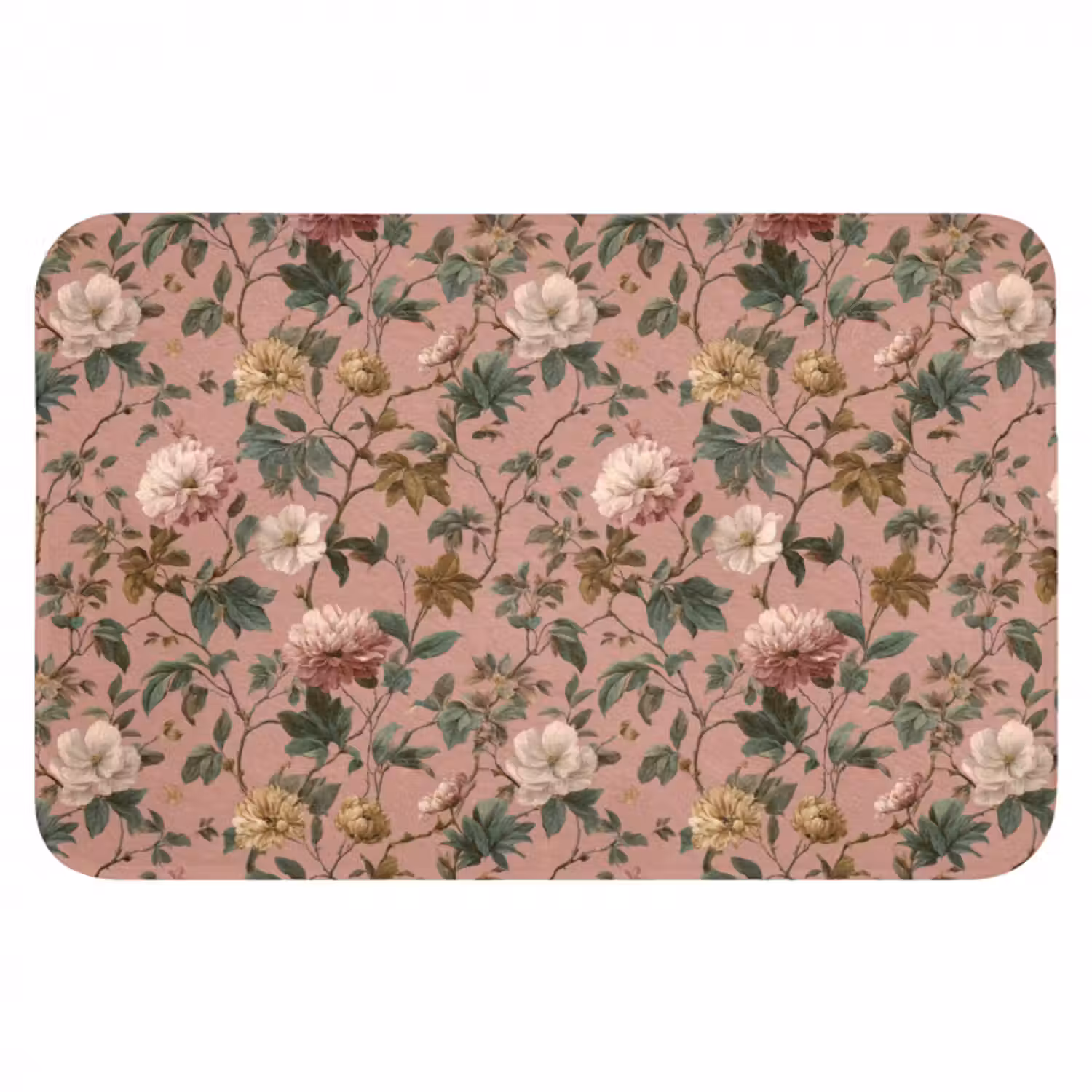 Badematte - Blumen - Klassisch - Rosa