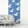 Vogels - Wit - Patroon fotobehang vinyl groot -woonkamer