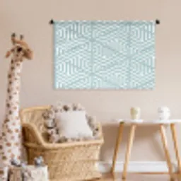Design - Geometrie - Patroon - Driehoek Wandkleed katoen middel 269 -wsfeer5_kind