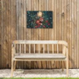 Vos - Mozaïek - Bos - Maan Tuinposter op houten frame 2 cm dik klein -sfeer4