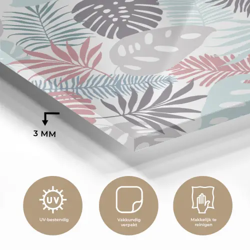 Monstera - Pastel - Bladeren - Tropical plexiglas 5mm klein -sfeer2