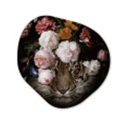 Bloemen - Jan Davidsz de Heem - Tijger - Schilderij - Stilleven - Oude meesters Wandcirkel Organisch Forex 3mm klein -3d