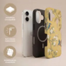 IJsvogels - Bloesem - Geel Toughcase MagSafe Apple iPhone 17 klein -USP_Lagen_DE