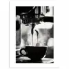 Coffee - Espresso - Koffiemachine - Kop poster papier klein -3d
