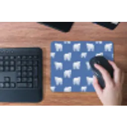IJsbeer - Patroon - Blauw muismat rubber klein 262 -toetsenbord