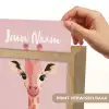 Giraffe - Illustratie - Roze Light Box met kabel (Kinderlampje) klein -USP_websiteprintNL
