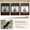 Paard - Dieren - Meisjes - Paars - Bruin Light Box met batterij (Wandlamp kind) middel -USP_dimbaarNL