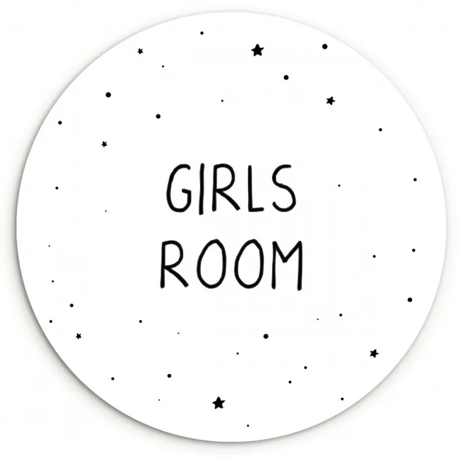 Quotes - Girls room - Meisjes - Kind - Spreuken Wandcirkel kunststof plaat 5mm dik klein -3d