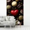 Macarons - Rood - Hart fotobehang vinyl groot -woonkamer