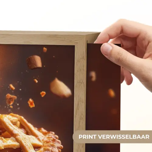 Appel - Taart - Warm - Eten Light Box met batterij (Wandlamp) middel -USP_websiteprintNL