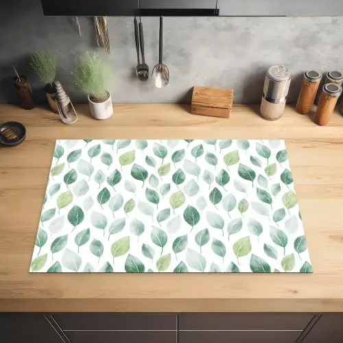Blad - Mix - Fris - Groen Inductie beschermer vinyl 3mm klein 276 -sfeer5