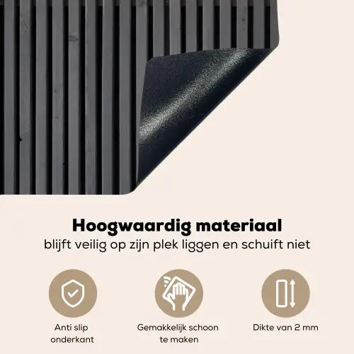 Vintage - Plank - Hout - Grijs Inductie beschemer met haakjes klein -ky-onderkant-nl