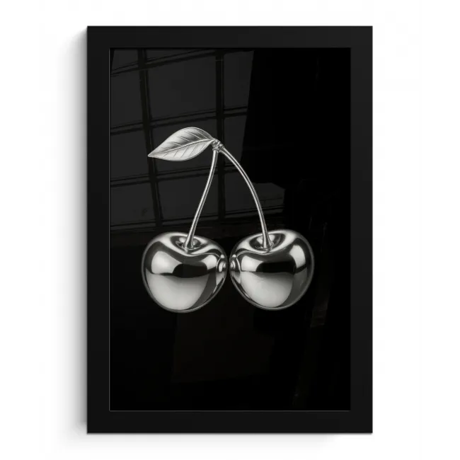 Kers - Luxueus - Metallic fotolijst zwart zonder passe partout klein -3d
