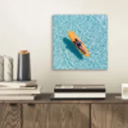 Surfboard - Water - Badpak - Oranje aluminium wit klein -sfeer1