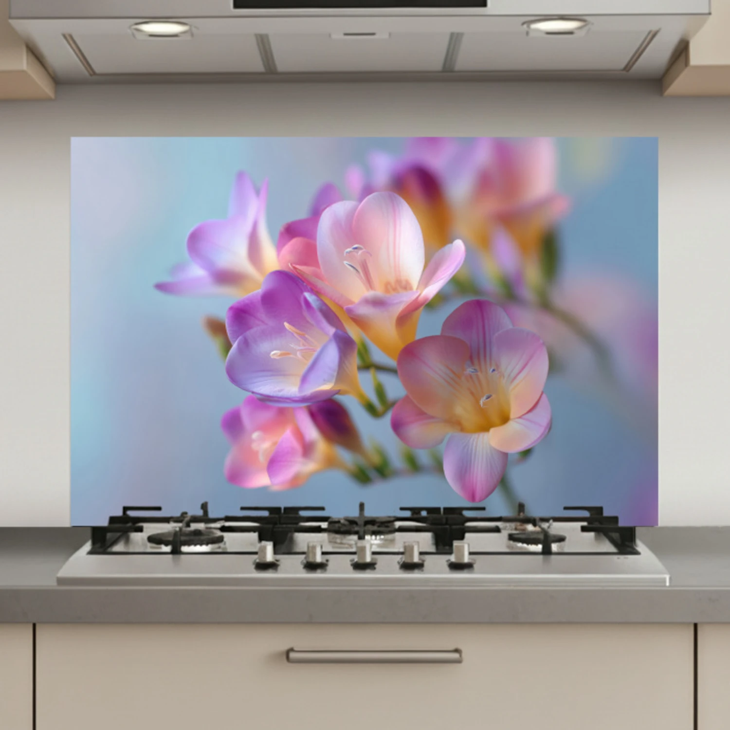 Bloemen - Paars - Overloop - Meeldraden keuken achterwand spatscherm klein -3d_website