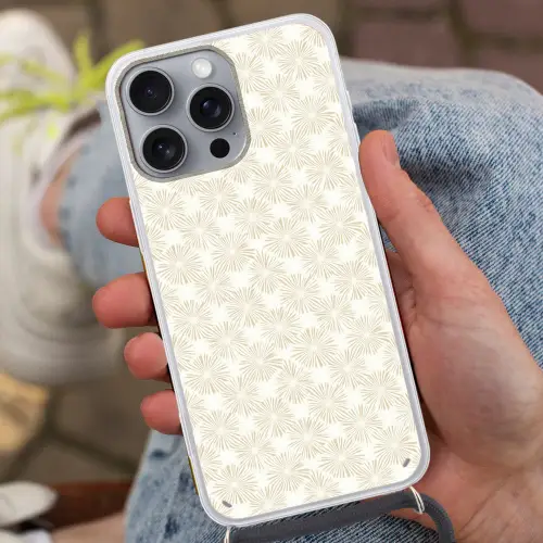 Abstract - Motief - Beige Hoesje iPhone 16 Pro Max met koord klein 804 -sfeer3