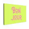 Groen - Roze bonjour - art-deco canvas 2cm klein -z3d