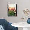 Tulpen - Roze - Zonnestralen fotolijst zwart zonder passe partout klein -sfeer4